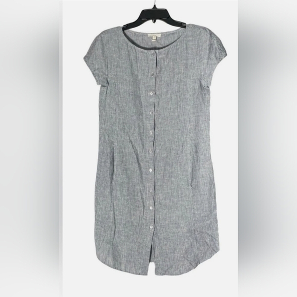 Eileen Fisher Dresses & Skirts - Eileen Fisher Gray Button-Down Dress